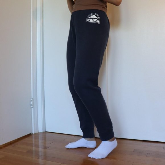 Roots original logo navy sweatpants - Picture 2 of 4